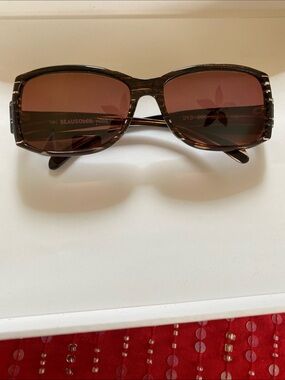 Beausoleil Paris Handmade Stunning Tortoise Shimmer Oversized Sunglasses
